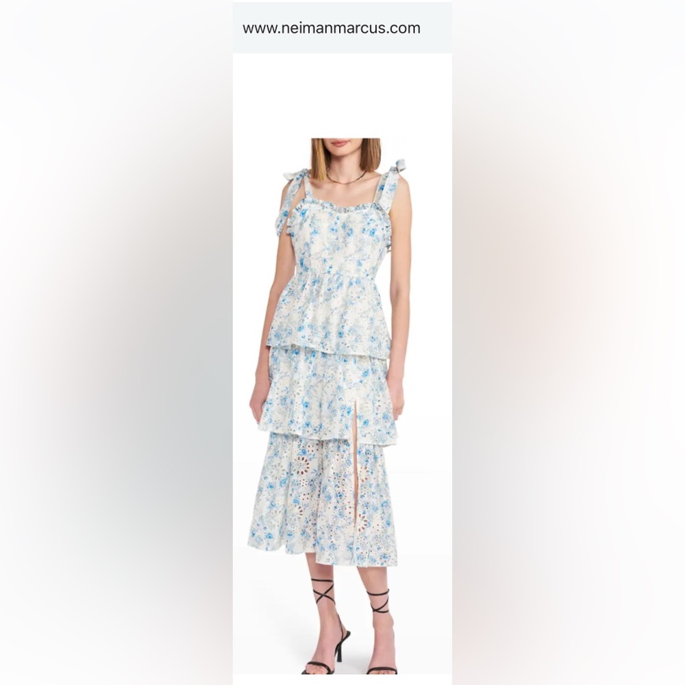 En Saison Blue and White Floral Dress